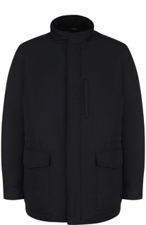 Утепленная куртка на молнии с воротником-стойкой Brioni
