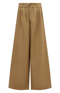 Брюки из хлопка и льна Maison Margiela