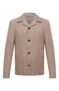 Куртка-рубашка изо льна и шерсти Canali