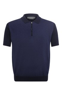 Поло из хлопка и шелка Corneliani