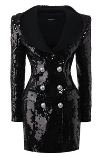 Платье с пайетками Balmain
