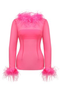 Топ с отделкой перьями Giuseppe di Morabito