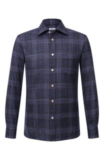 Рубашка из шерсти и шелка Kiton