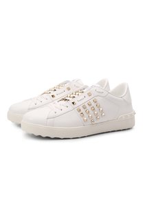 Кожаные кеды Rockstud Untitled Valentino