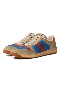 Кожаные кеды Screener Gucci