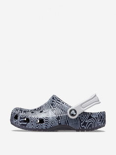 Сабо для мальчиков Crocs Classic Topographic Clog K, Синий