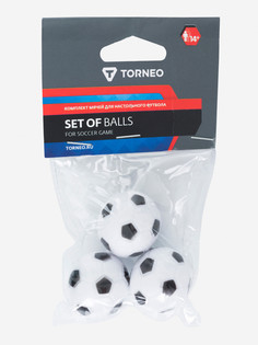 Комплект мячей для настольного футбола 3 шт. Torneo, Белый