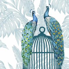 Салфетки трехслойные Paper+Design Peacocks 33х33 см 20 шт
