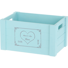 Деревянный ящик ZIHAN Hearts голубой XL 40х30х20 см
