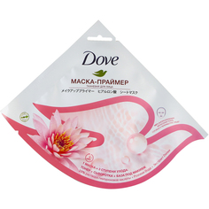 Маска-праймер для лица Dove с розовой водой, лилией и гиалуроновой кислотой тканевая 22 г