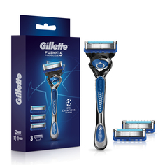 Мужская бритва Gillette Fusion5 ProGlide, 3 кассеты, с 5 лезвиями, с углеродным покрытием, с технологией FlexBall, с триммером