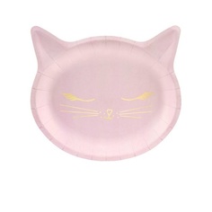 Тарелка бумажная Party Deco кошка 22х20см 6шт в ассортименте