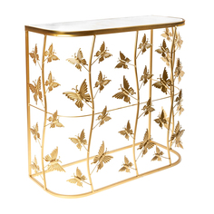 Консоль с белым мрамором Glasar 80x32x69 см ГЛАСАР