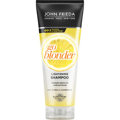Шампунь осветляющий Sheer Blonde Go Blonder для натуральных, мелированных и окрашенных волос 250 мл John Frieda