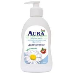 Жидкое мыло Aura Ромашка с антибактериальным эффектом деликатное 300мл (пластиковая бутылка)