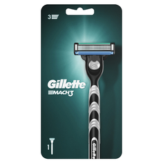 Мужская бритва Gillette Mach3, 1 кассета, с 3 лезвиями, прочнее, чем сталь, для точного бритья