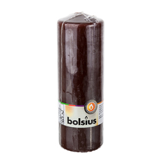 Свеча-столбик Bolsius 20x7 см коричневая