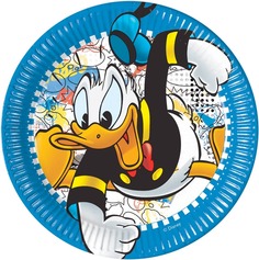 Тарелка бумажная Procos disney donald mania 23 см. 8 штук