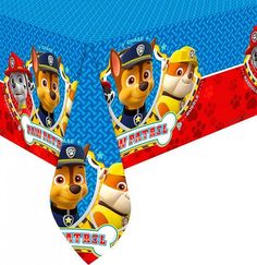 Скатерть пластиковая 120х180 см, 1 шт Procos Paw Patrol