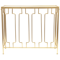 Консоль со стеклянной столешницей Glasar 91х32х77см ГЛАСАР