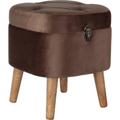 Пуф Glasar с крышкой 38x35x45см коричневый ГЛАСАР