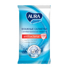 Aura Влажные салфетки для детей Ромашка 15 шт