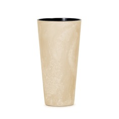 Кашпо Tubus slim кремовое 25х47 см Prosperplast