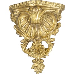 Консоль настенная Glasar золотистая 16х8х19 см ГЛАСАР