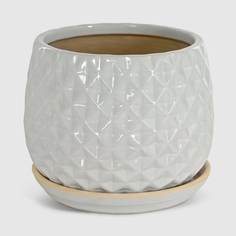 Горшок Viet Thanh для цветов с поддоном Белый ячейки d33