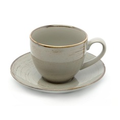 Чашка/блюдце Porcelana Bogucice Alumina Nostalgia Popiel 0,3 л/16 см