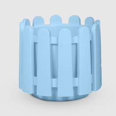 Кашпо с дренажом Serinova Заборчик 19х18х20,5 см белое