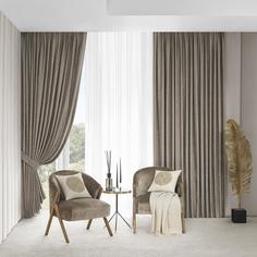 Комплект штор Togas Ромуло коричневый 260x275 см