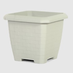 Горшок квадратное Serinova Hisar 44,2х44,2х40 см грязно-белый