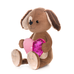 Игрушка мягкая Maxitoys Luxury Щенок с сердечком 25 см