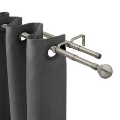 Карниз Arttex двухрядный 16/19 Телескоп 15 хром 160-300 см