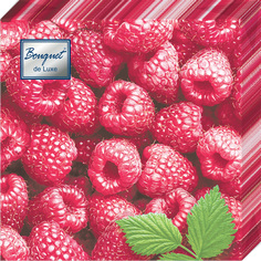 Салфетки Bouquet de luxe бумажные малина 24х24 3сл 25л