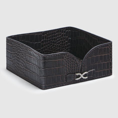 Подставка Deria для салфеток темно-коричневая 16x16x7 см