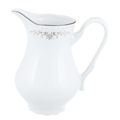 Молочник высокий 850 мл Thun1794 декор серый орнамент, отводка платина