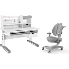 FunDesk Комплект парта Sentire grey + кресло Bellis grey
