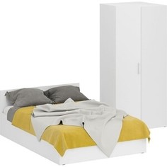 Комплект мебели СВК Стандарт кровать 140х200, шкаф угловой 81,2х81,2х200, белый (1024260)