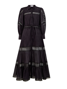 Длинное платье-рубашка Ileana с ажурной вышивкой Charo Ruiz Ibiza