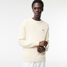 Мужской свитер классического кроя Lacoste с круглым вырезом из органического хлопка