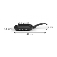 Сковорода-гриль Tescoma Smartclick 26х26 см