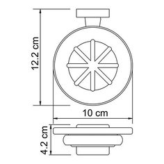 Мыльница стеклянная WasserKraft прозрачная с серебряным (6529)