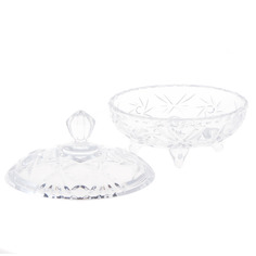 Доза на ножке Crystal Bohemia Pinwheel с крышкой 19 см