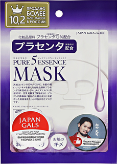 Маска для лица Japan Gals Pure 5 Essence С плацентой 1 шт