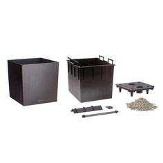 Кашпо с автополивом Lechuza cube premium 50см бордо