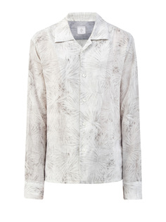 Льняная рубашка в стиле leisure с принтом Eleventy