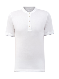 Футболка из двухслойного хлопка с застежкой на пуговицы Eleventy