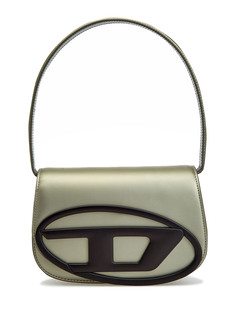 Плечевая сумка 1DR из металлизированной кожи с логотипом Diesel